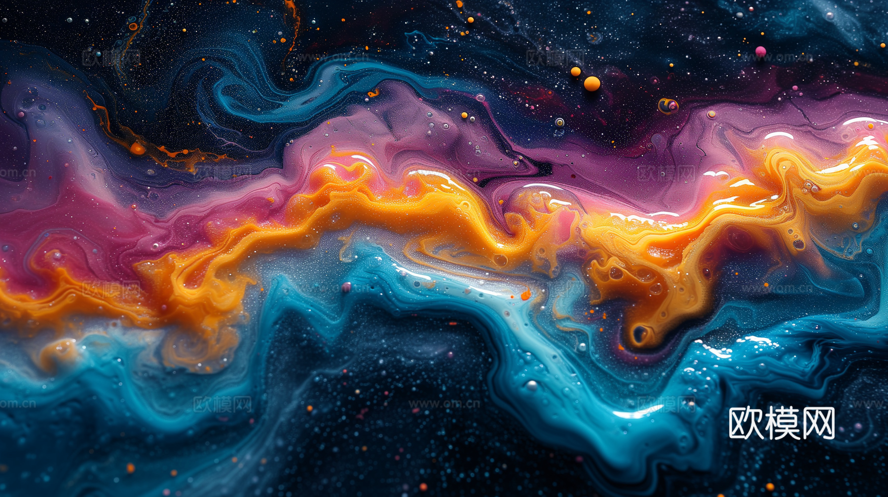 3D立体肌理油画涂抹背景壁纸