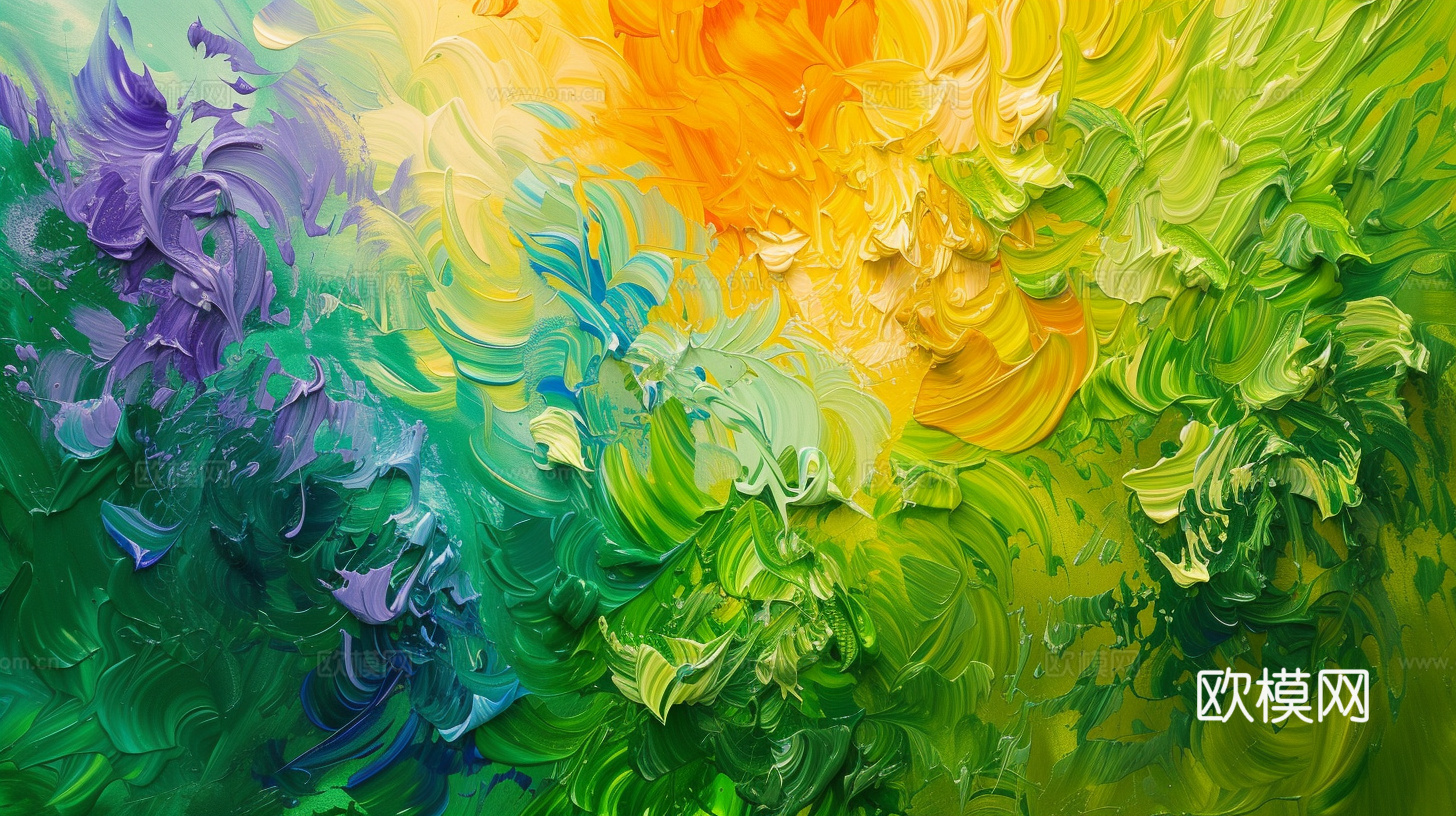 3D立体肌理油画涂抹背景壁纸