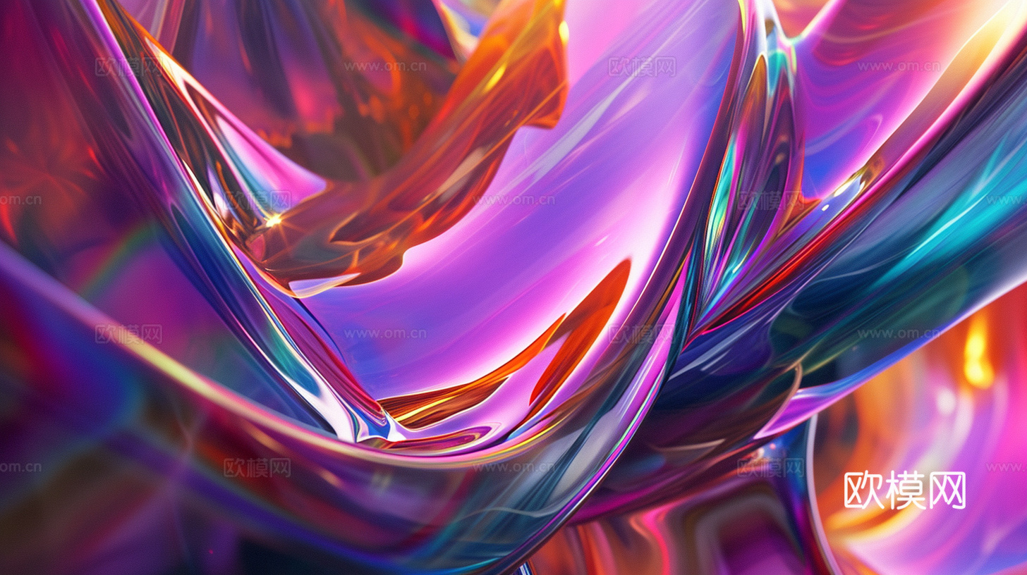 3D立体肌理油画涂抹背景壁纸下载（渲染图3）