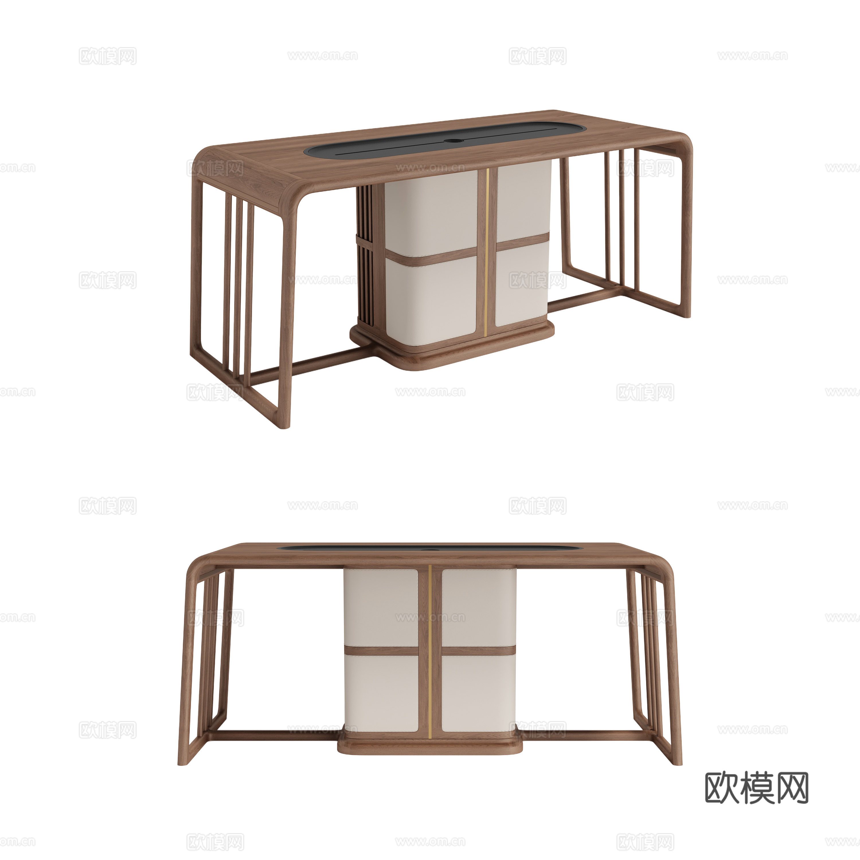 新中式茶台3d模型