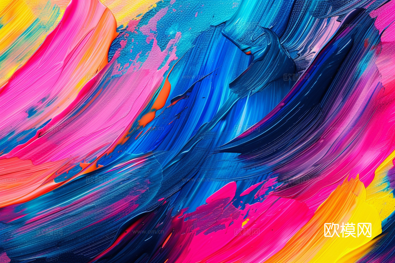 3D立体肌理油画涂抹背景壁纸