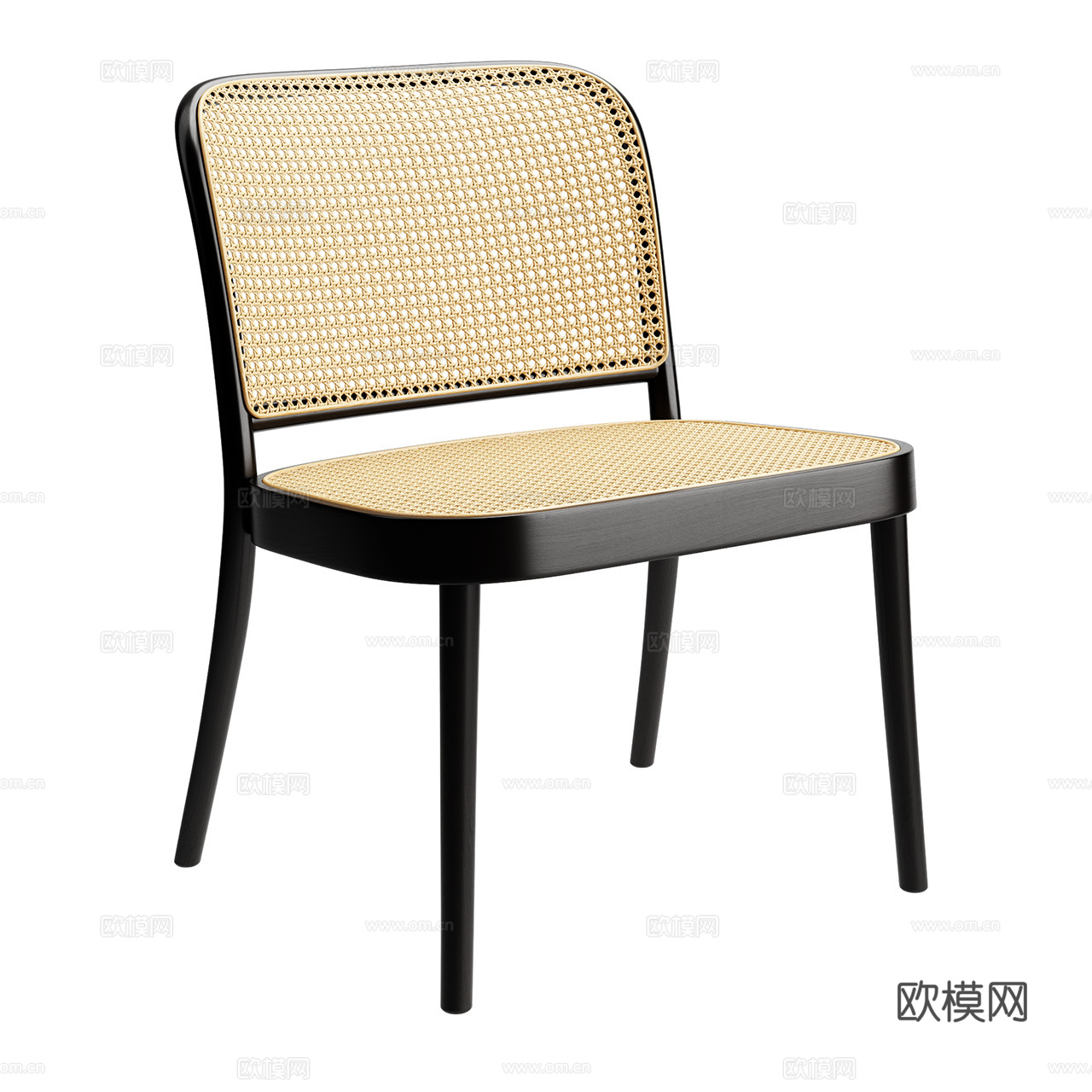 Ton 811 北欧单椅 北欧单椅 藤编椅 藤椅 休闲椅3d模型
