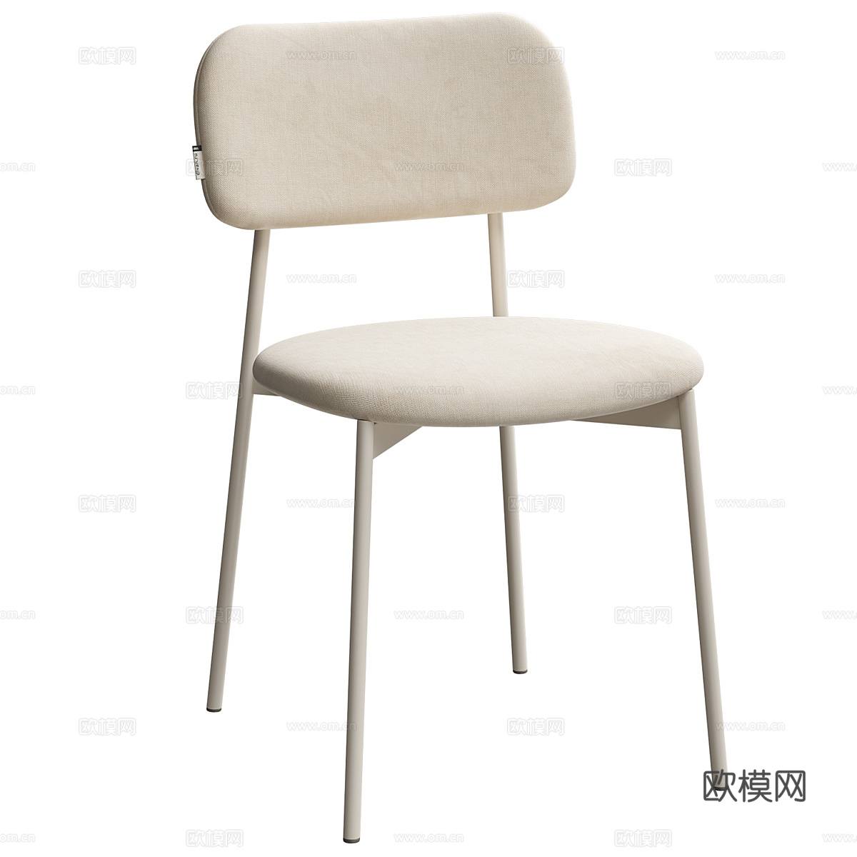 现代奶油风极简椅子3d模型