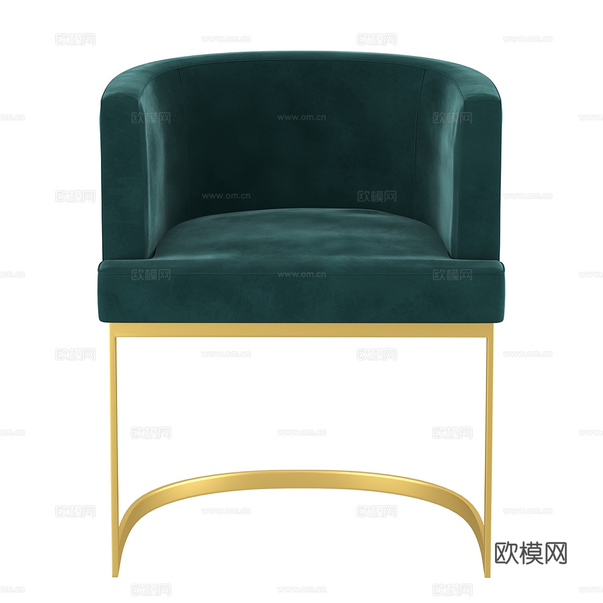 现代意式轻奢布艺餐椅3d模型