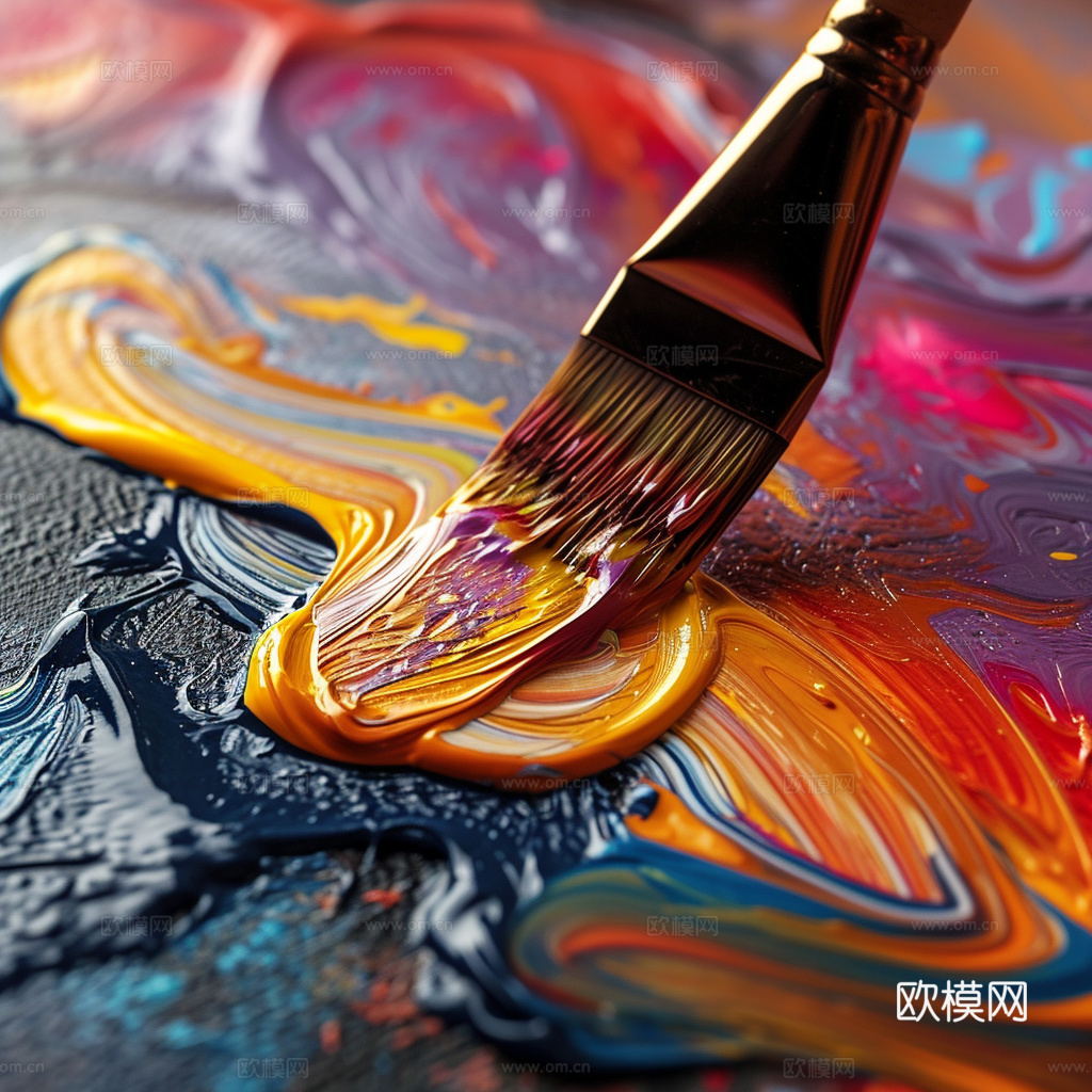 3D立体肌理油画涂抹背景壁纸