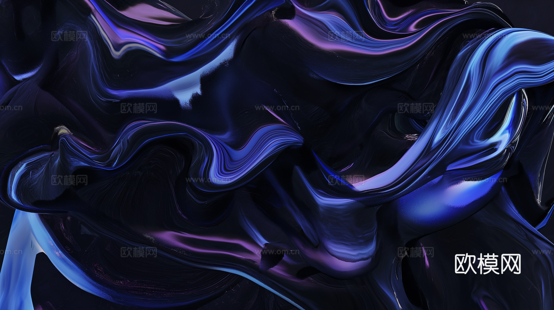 3D立体肌理油画涂抹背景壁纸下载（渲染图8）