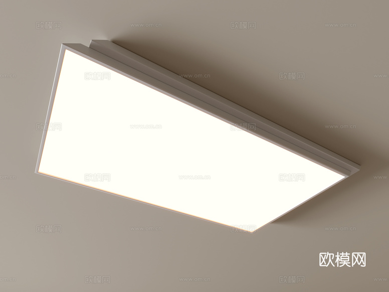 现代吸顶灯 几何形吸顶灯 卧室灯 艺术造型灯具 时尚客厅灯su模型下载(渲染图1)
