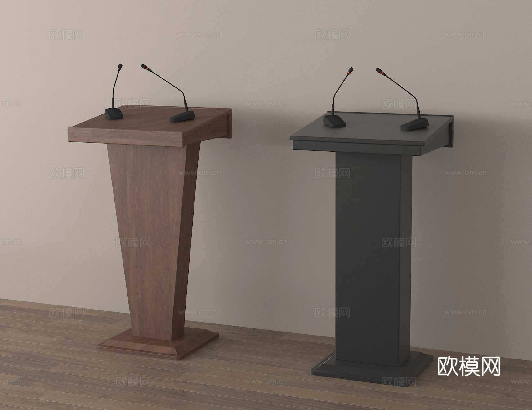 讲台 讲桌 演讲台 主持台 颁奖台3d模型