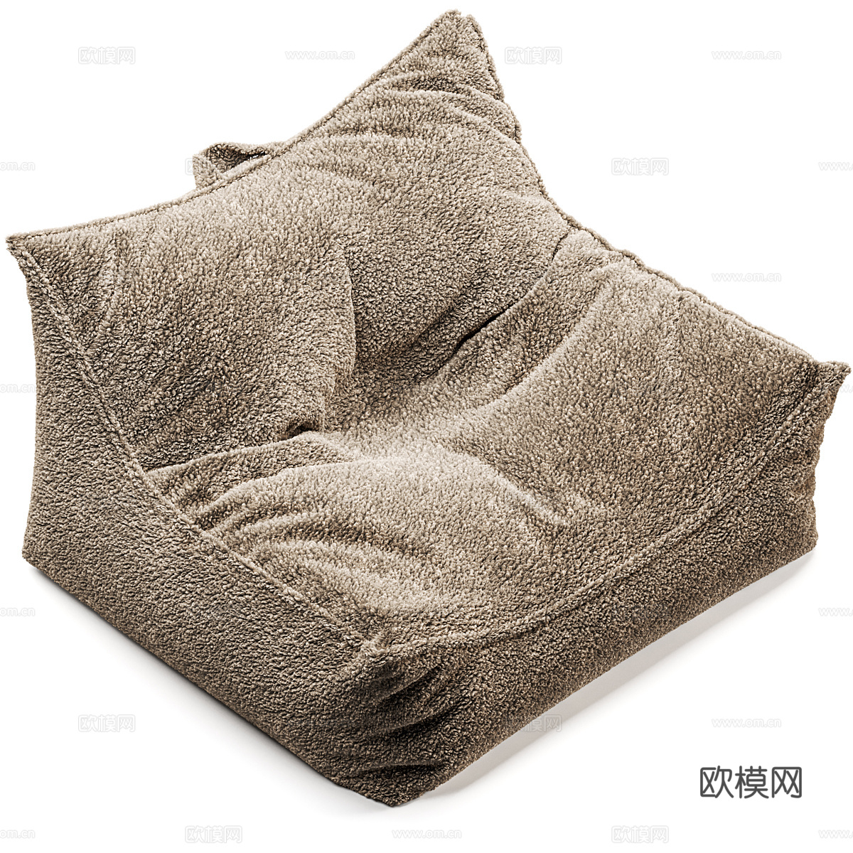 现代奶油风 WIGIWAMA 饼干豆袋椅3d模型