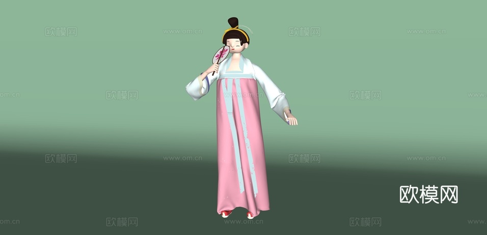 人物 卡通人物su模型下载(渲染图2)