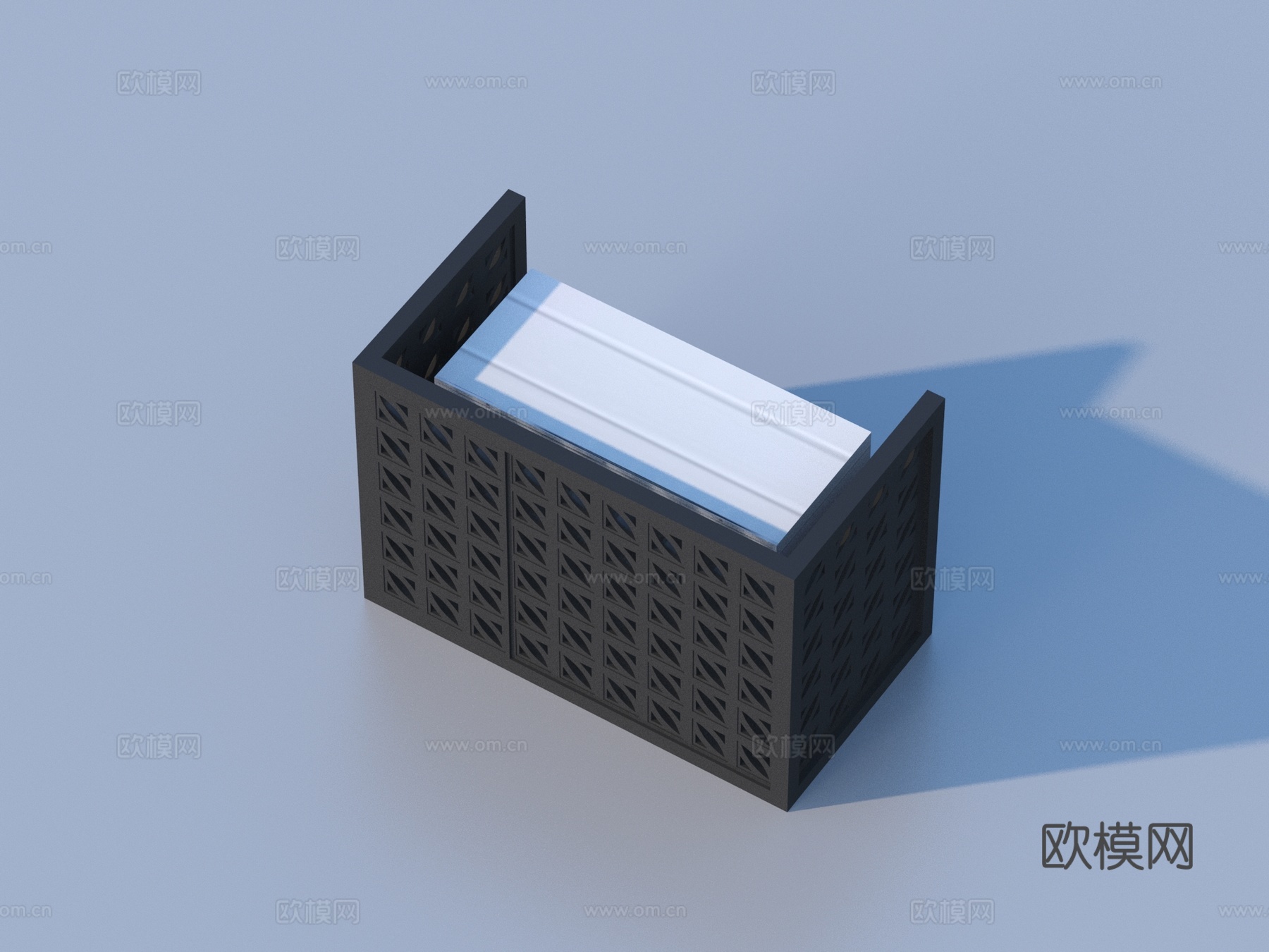 空调架 空调外机 格栅装饰3d模型