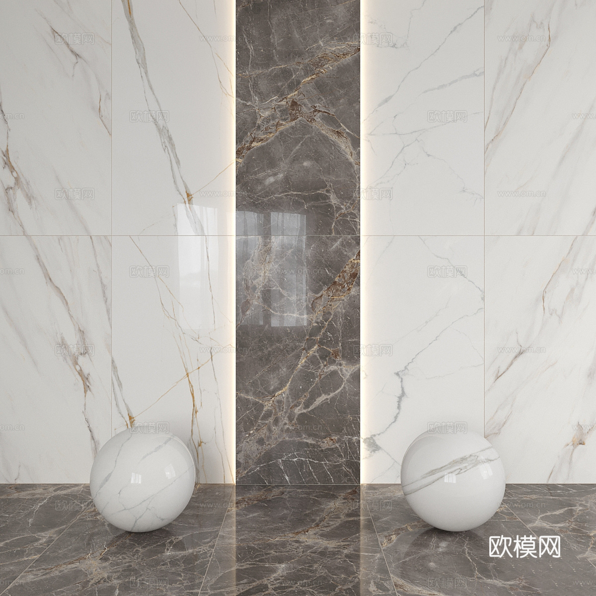 岩板 大理石 PU石材3d模型
