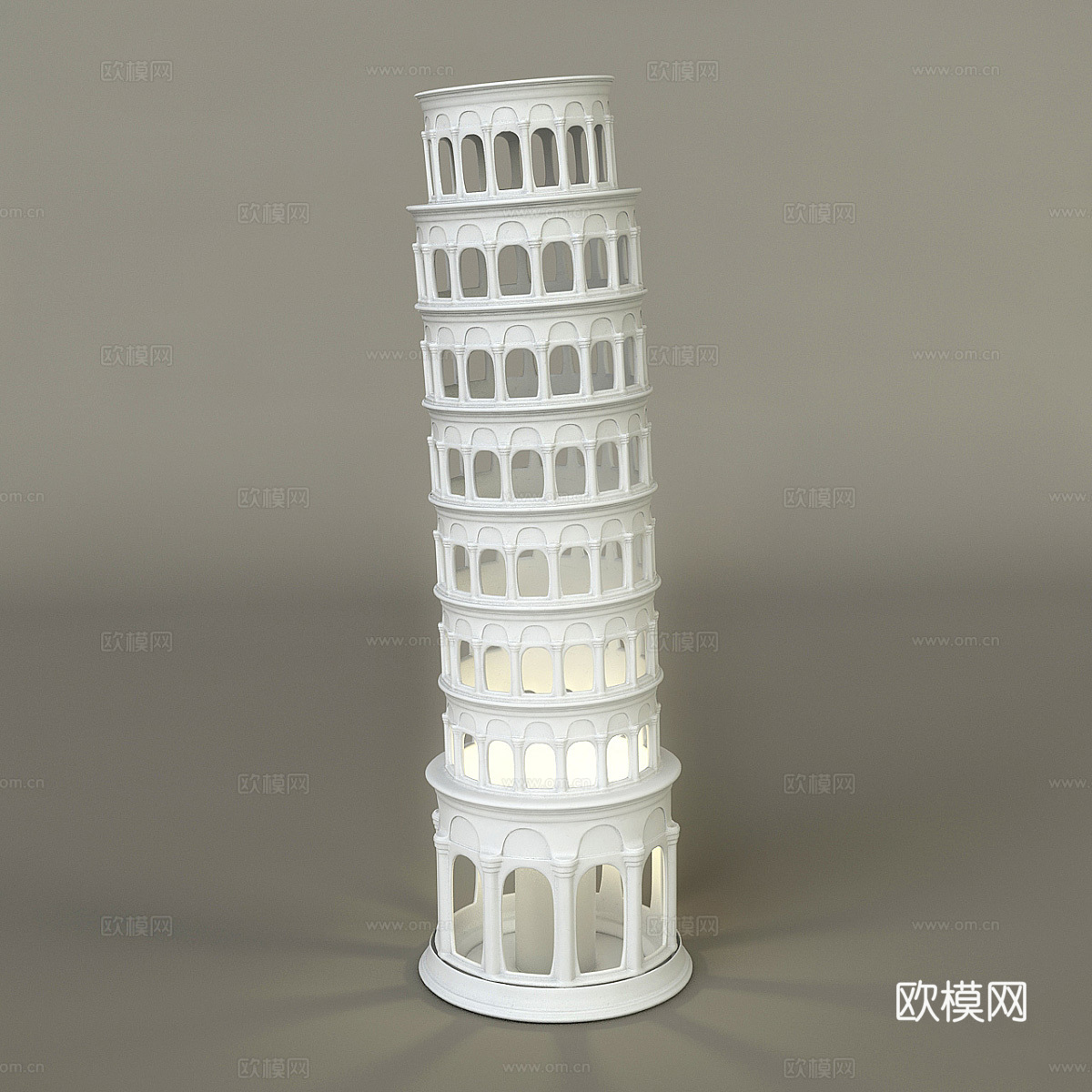 比萨斜塔 斜塔摆件3d模型