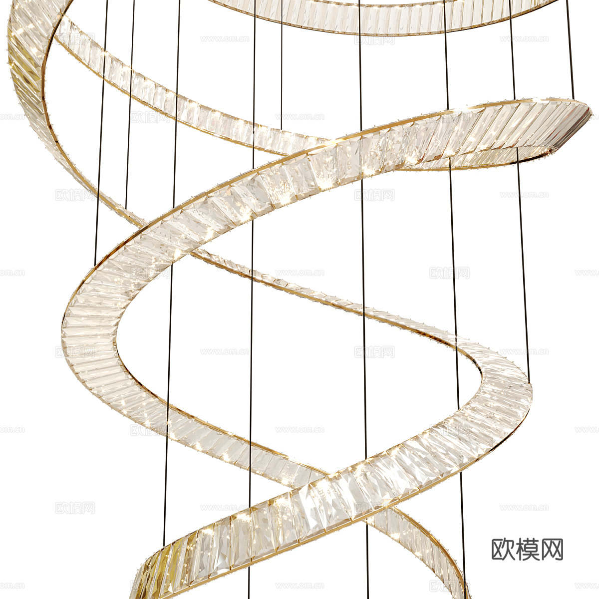 现代轻奢工艺吊灯3d模型