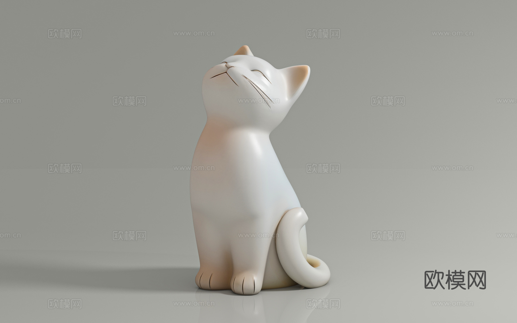 卡通猫咪可爱萌宠 猫咪摆件 猫咪雕塑 雕塑摆件 手办公仔 玩3d模型