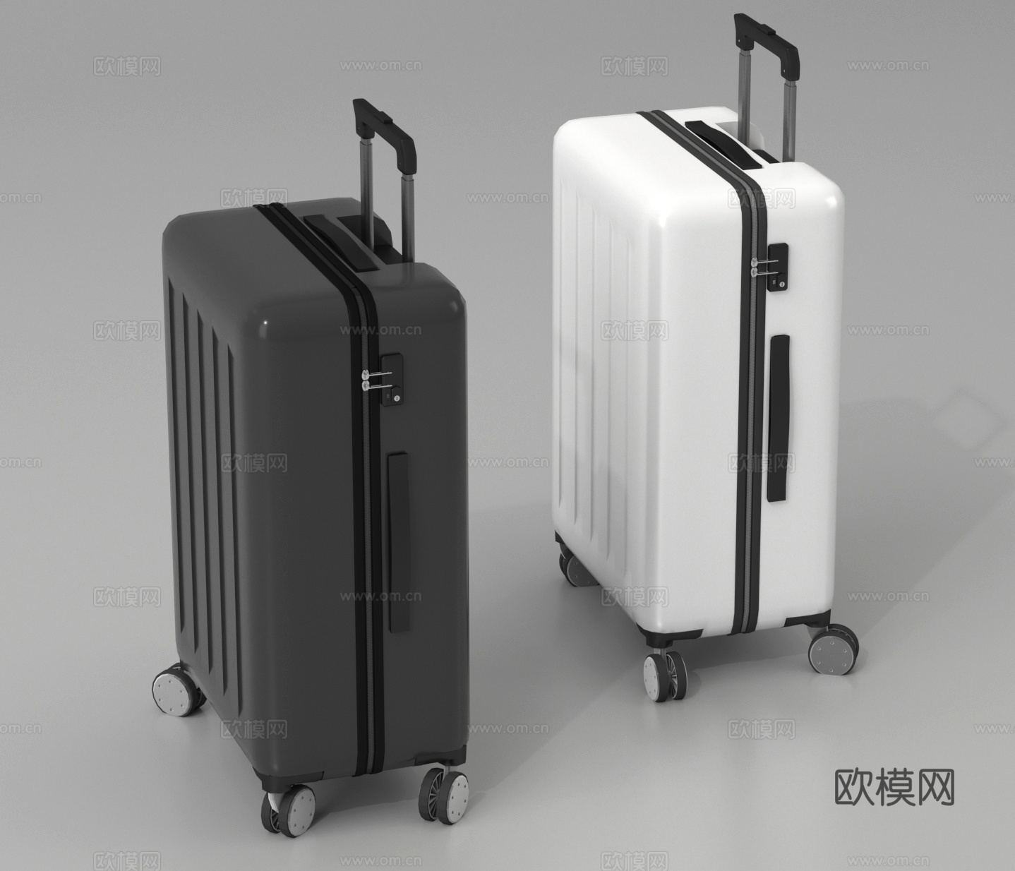 旅行箱 行李箱 拉杆箱3d模型