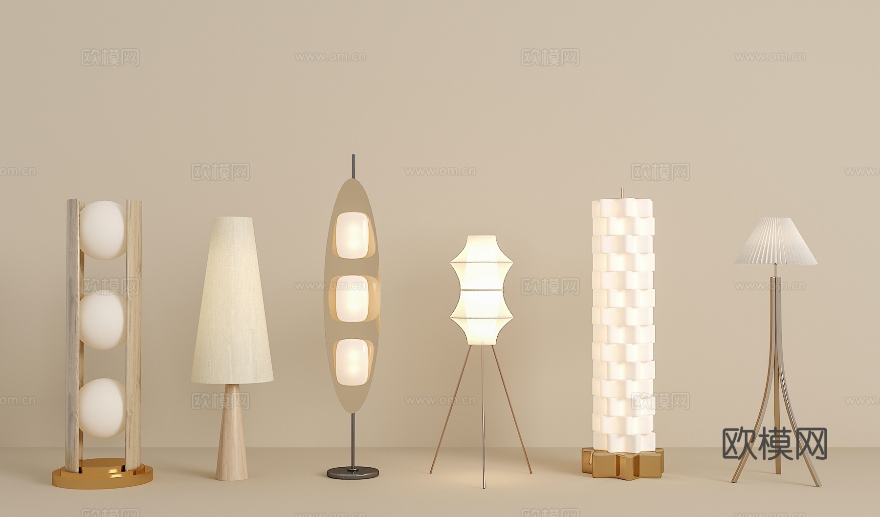 落地灯su模型下载（渲染图1）