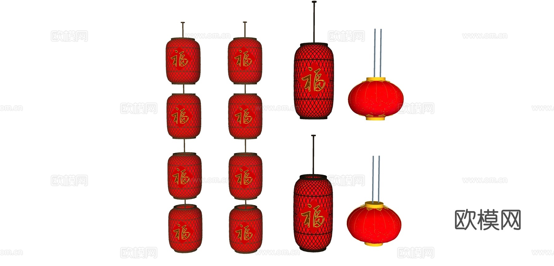 灯具 灯笼su模型