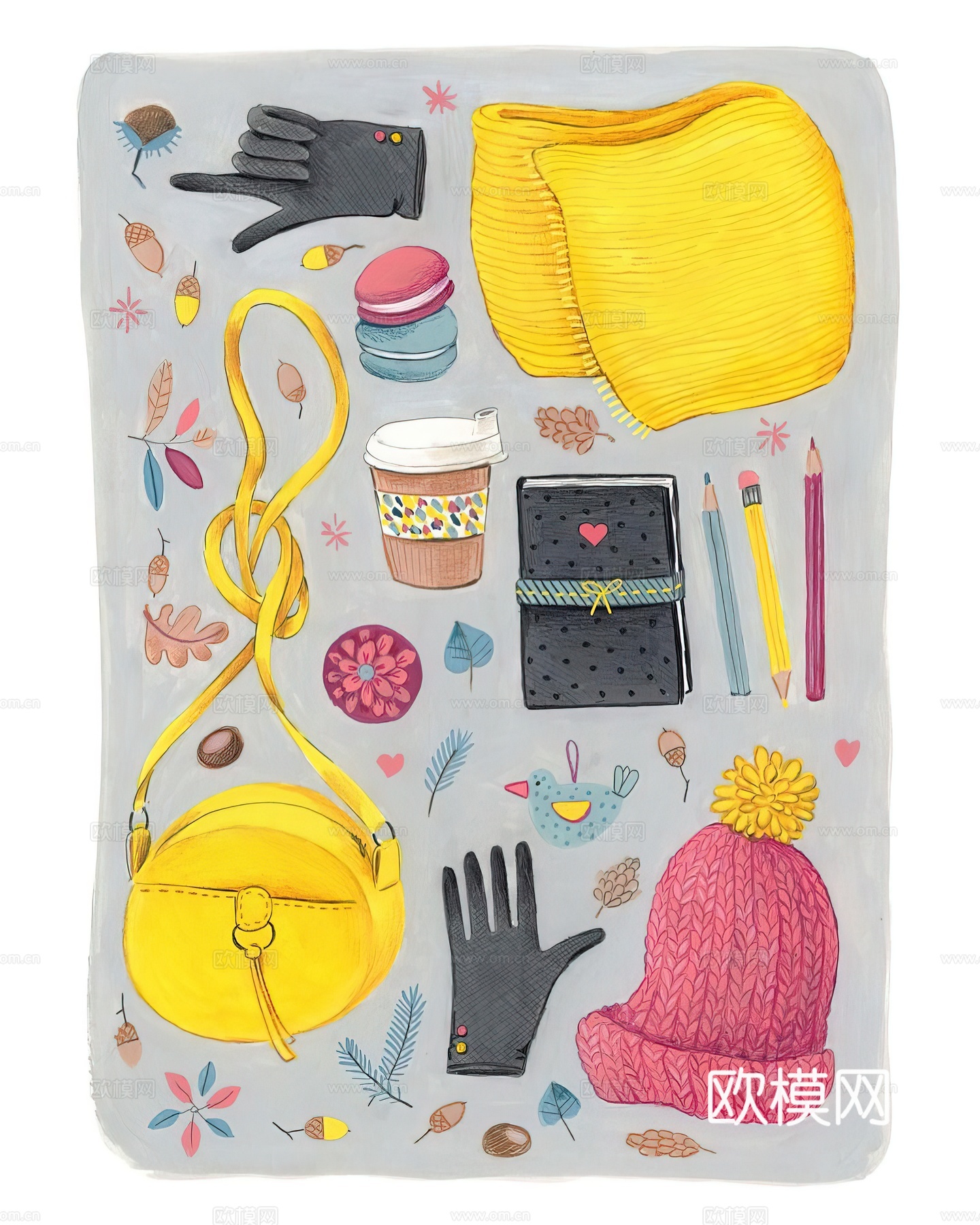 儿童插画  装饰画艺术画下载