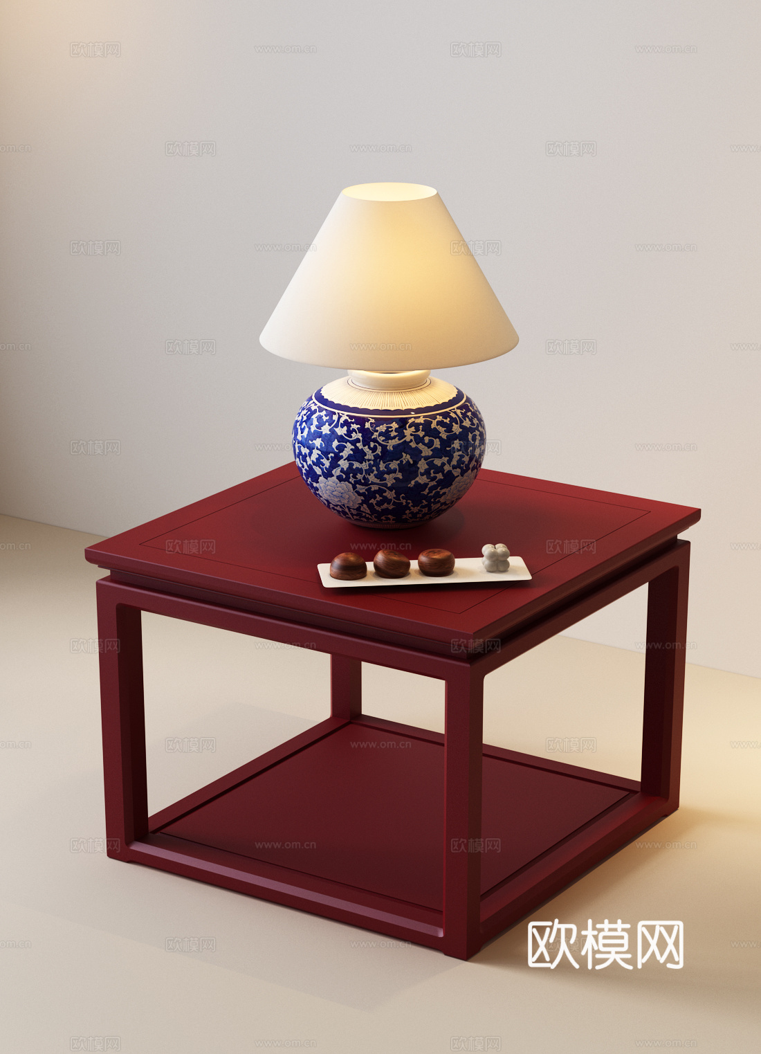 台灯 新中式台灯 中式台灯3d模型