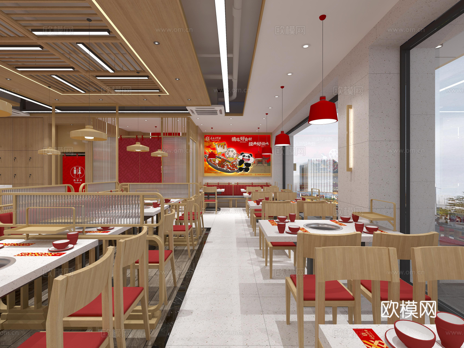 210㎡串串香火锅店施工图cad施工图