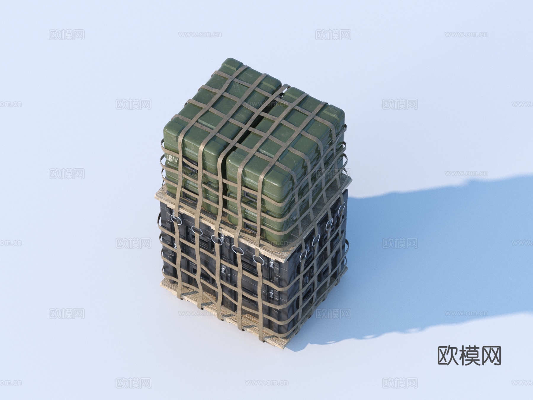 弹药箱 军火箱 武器箱 军用箱su模型