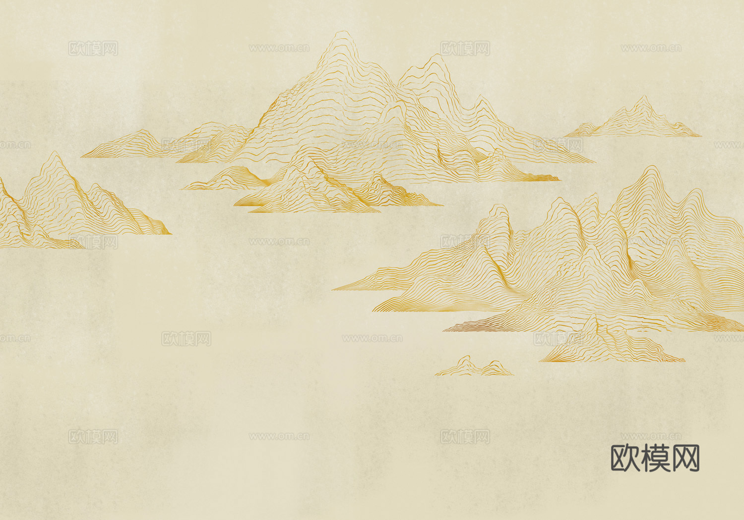 新中式山水壁画