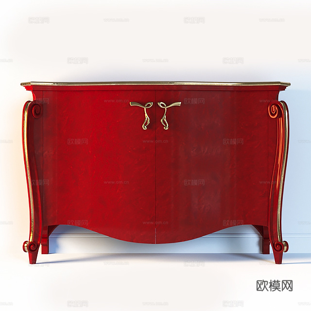 美式鞋柜 鞋柜3d模型