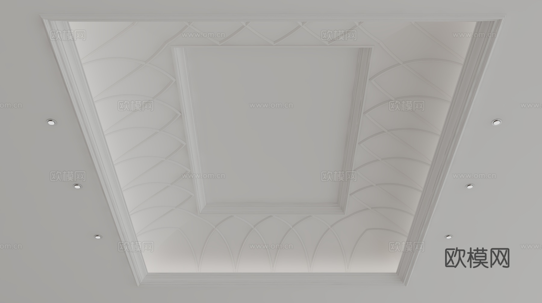 欧式天花吊顶3d模型