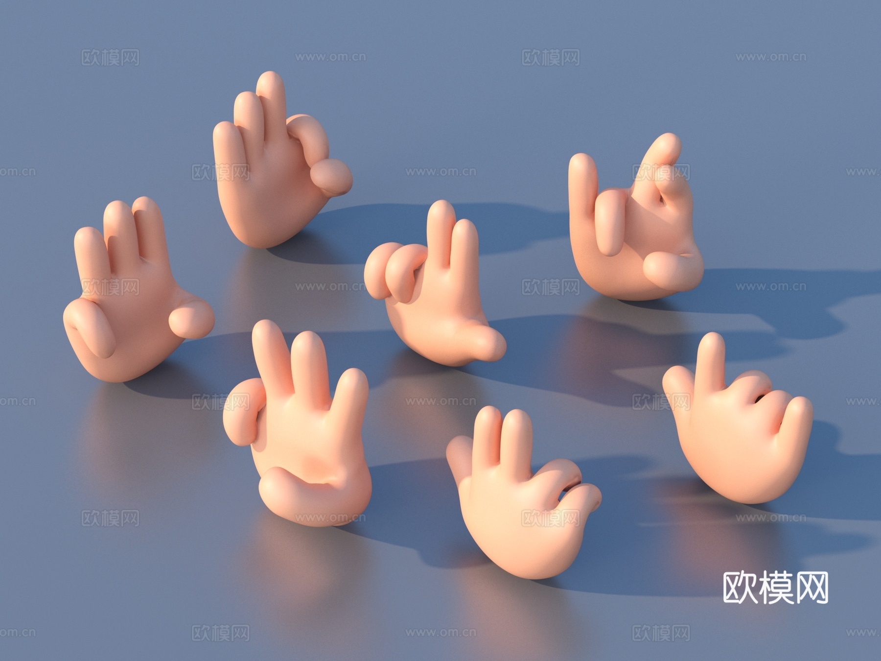手势 手模 手掌3d模型