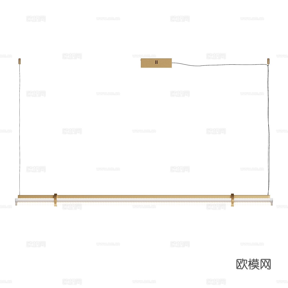 现代轻奢极简条形吊灯3d模型