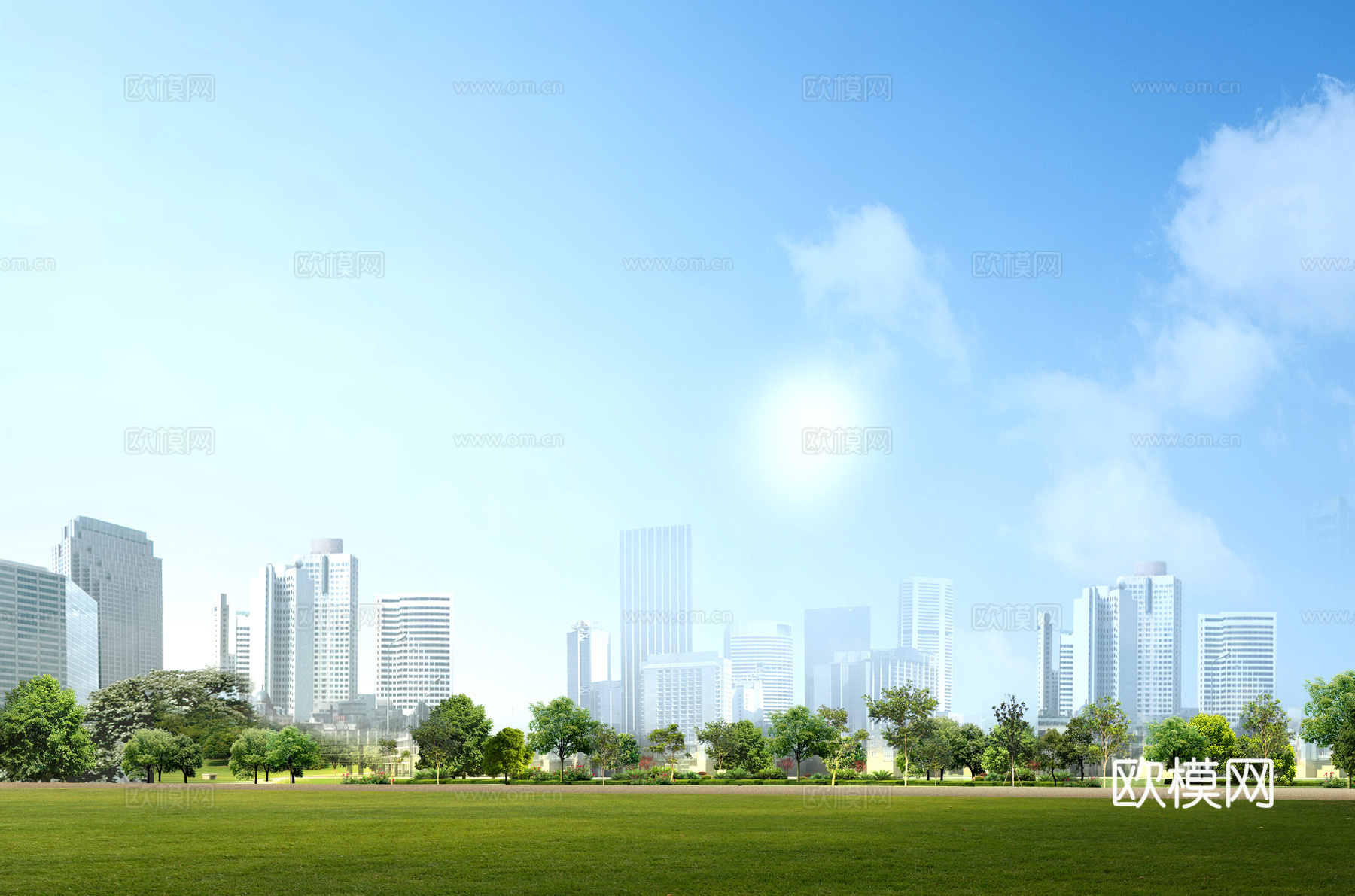 白天城市外景  都市广场贴图  环境贴图