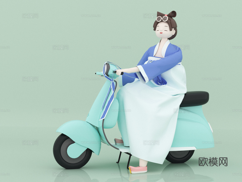 人物 卡通su模型下载(渲染图1)