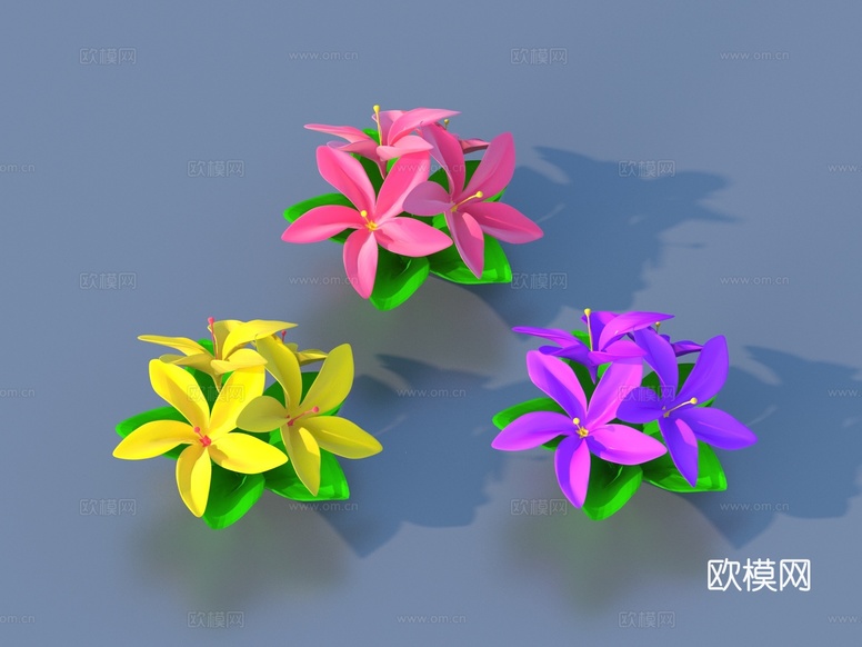 花 卡通花 野花 绿植 花朵su模型下载(渲染图3)