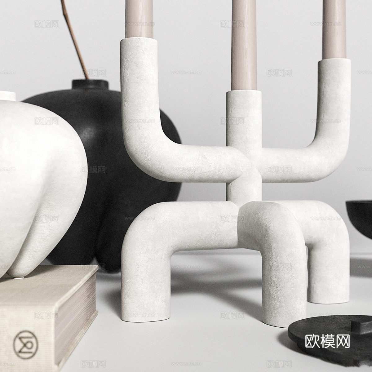 新中式侘寂饰品摆件3d模型