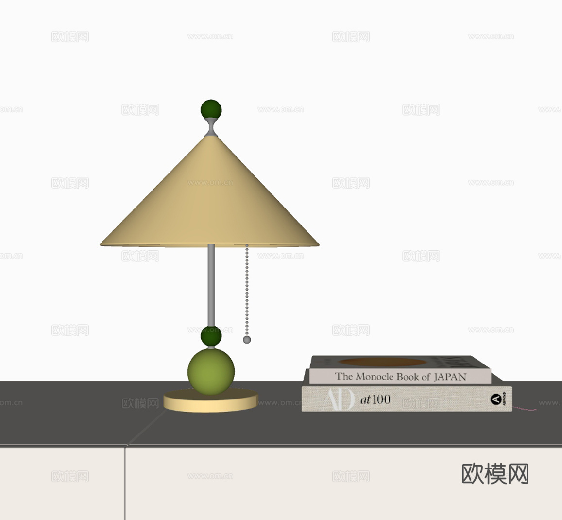 现代儿童台灯 极简台灯su模型