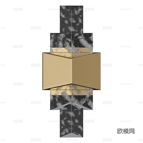 現(xiàn)代輕奢裝飾壁燈3d模型下載(渲染圖4)