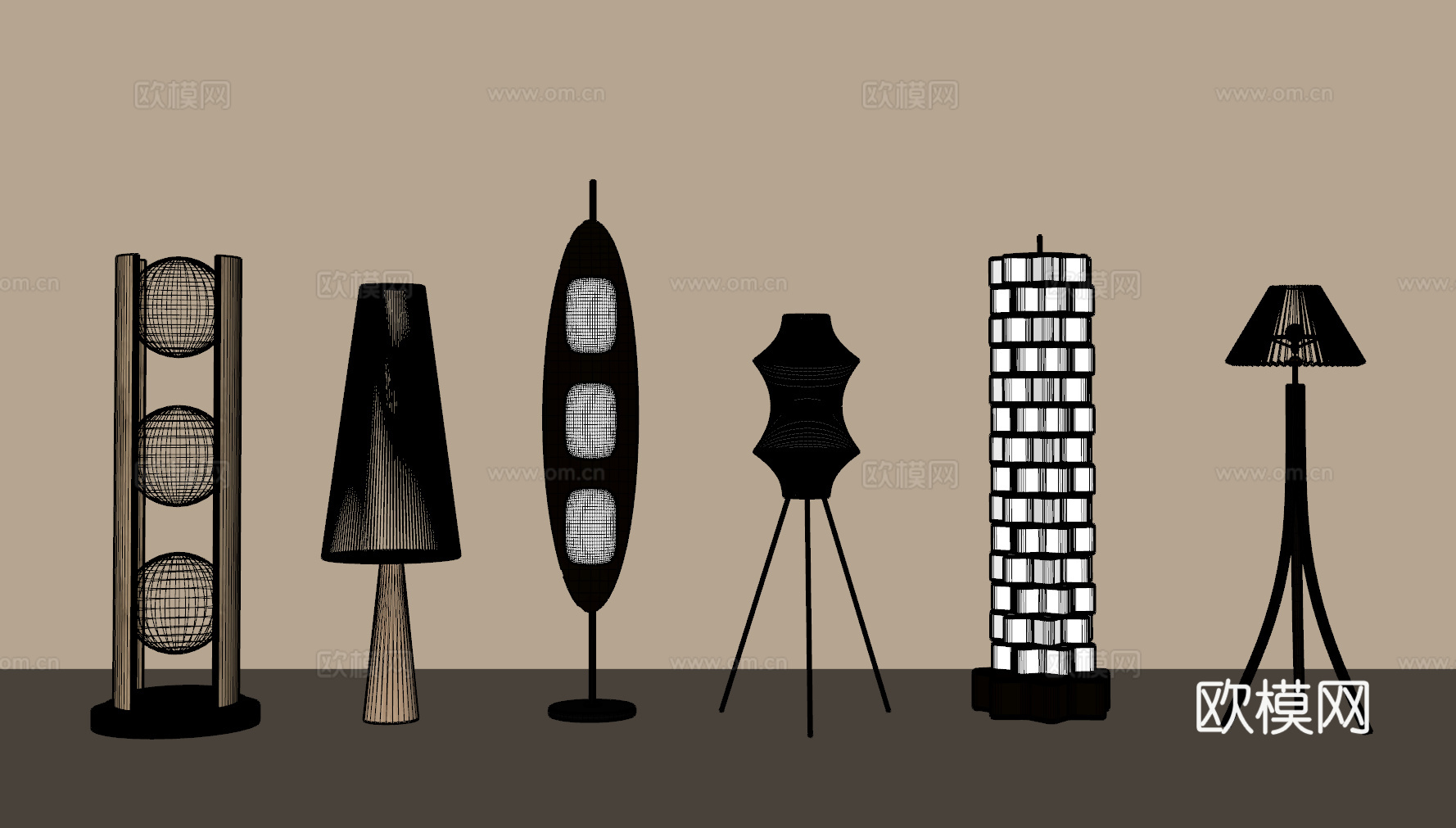 落地灯su模型下载（渲染图2）