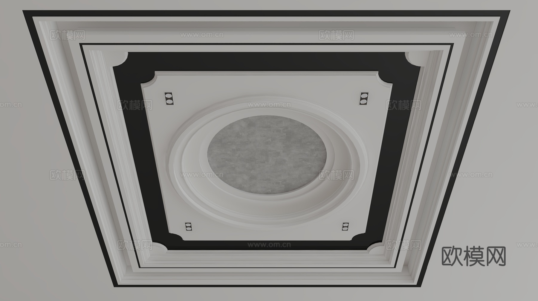 简欧天花吊顶3d模型