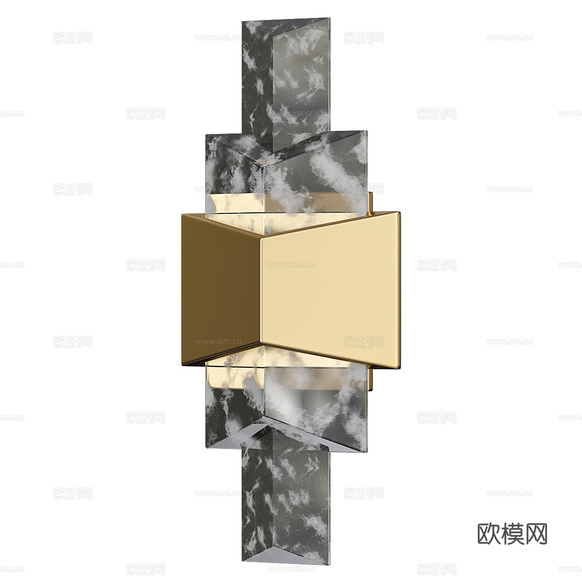 現(xiàn)代輕奢裝飾壁燈3d模型下載(渲染圖2)