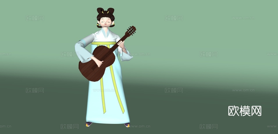 人物 卡通人物su模型下载(渲染图2)