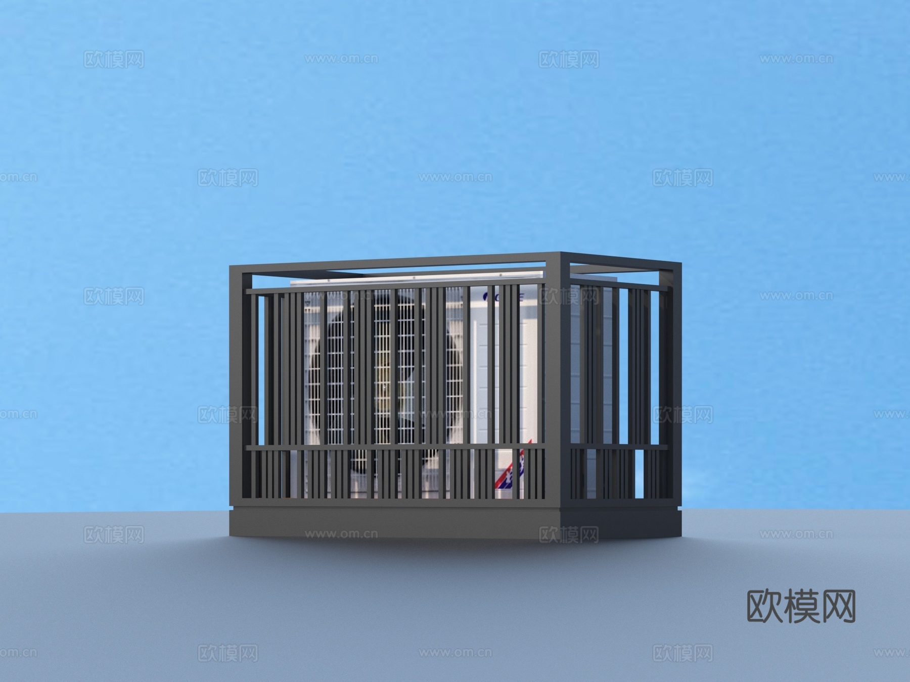 空调架 空调外机 格栅装饰3d模型