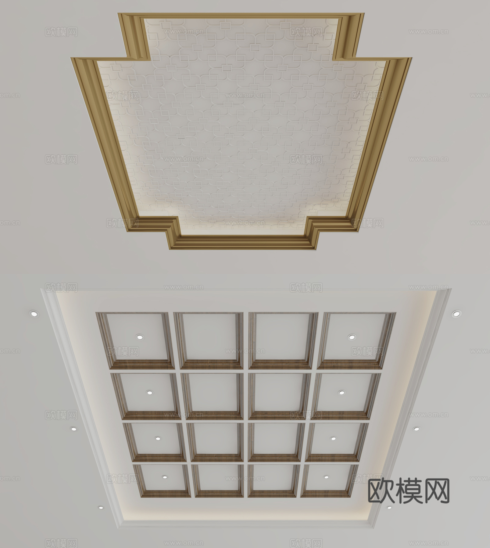 欧式天花吊顶3d模型