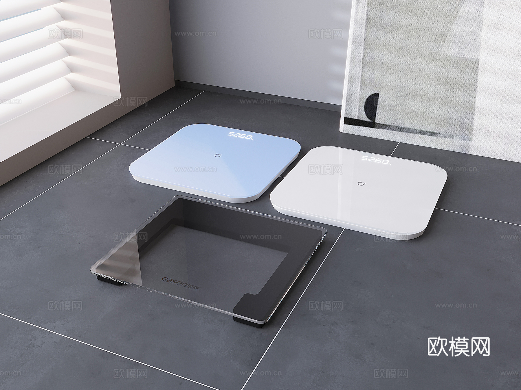 智能体重秤体脂秤 减肥减脂电子称3d模型
