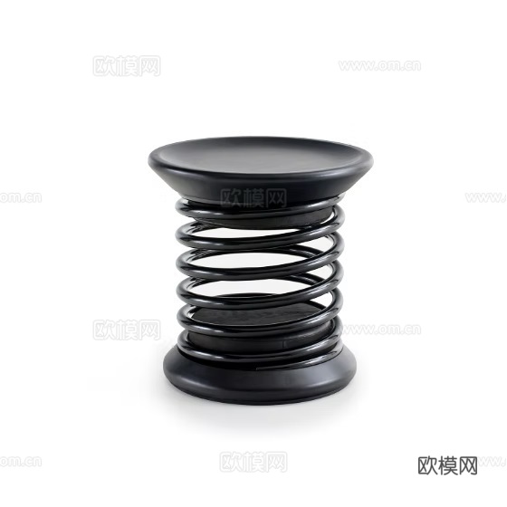 北欧弹簧减震器凳子 工业风凳子 创意凳子su模型