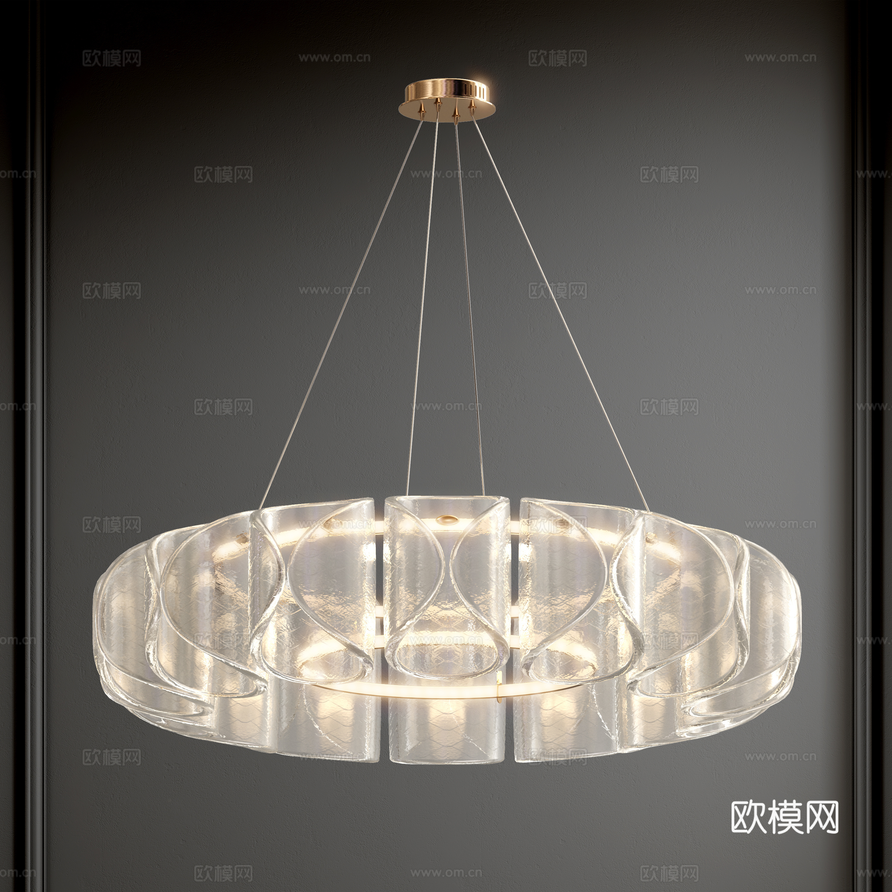 法式玻璃吊灯  玻璃吊灯 装饰吊灯  客厅吊灯 卧室吊灯3d模型