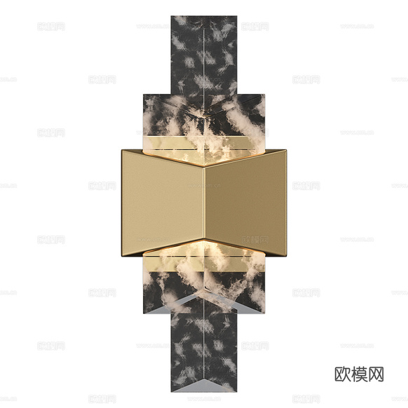 現(xiàn)代輕奢裝飾壁燈3d模型下載(渲染圖3)