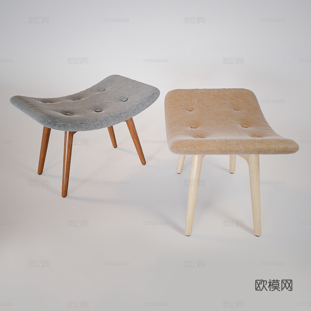 沙发脚凳3d模型