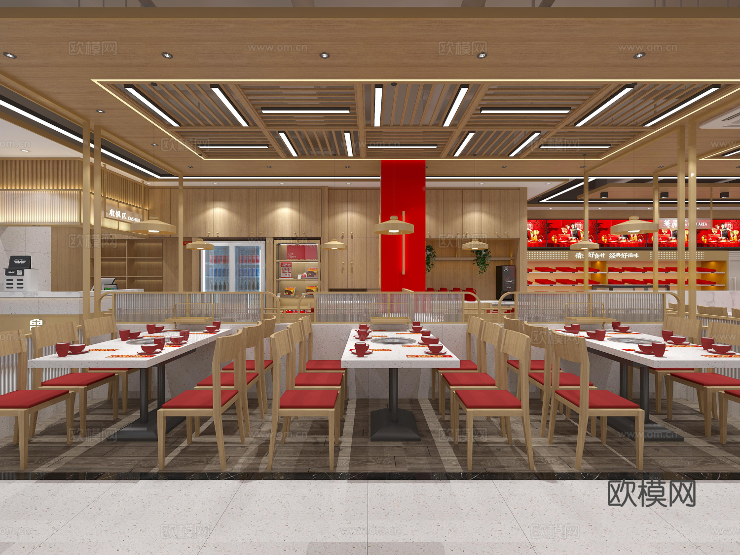 210㎡串串香火锅店施工图cad施工图