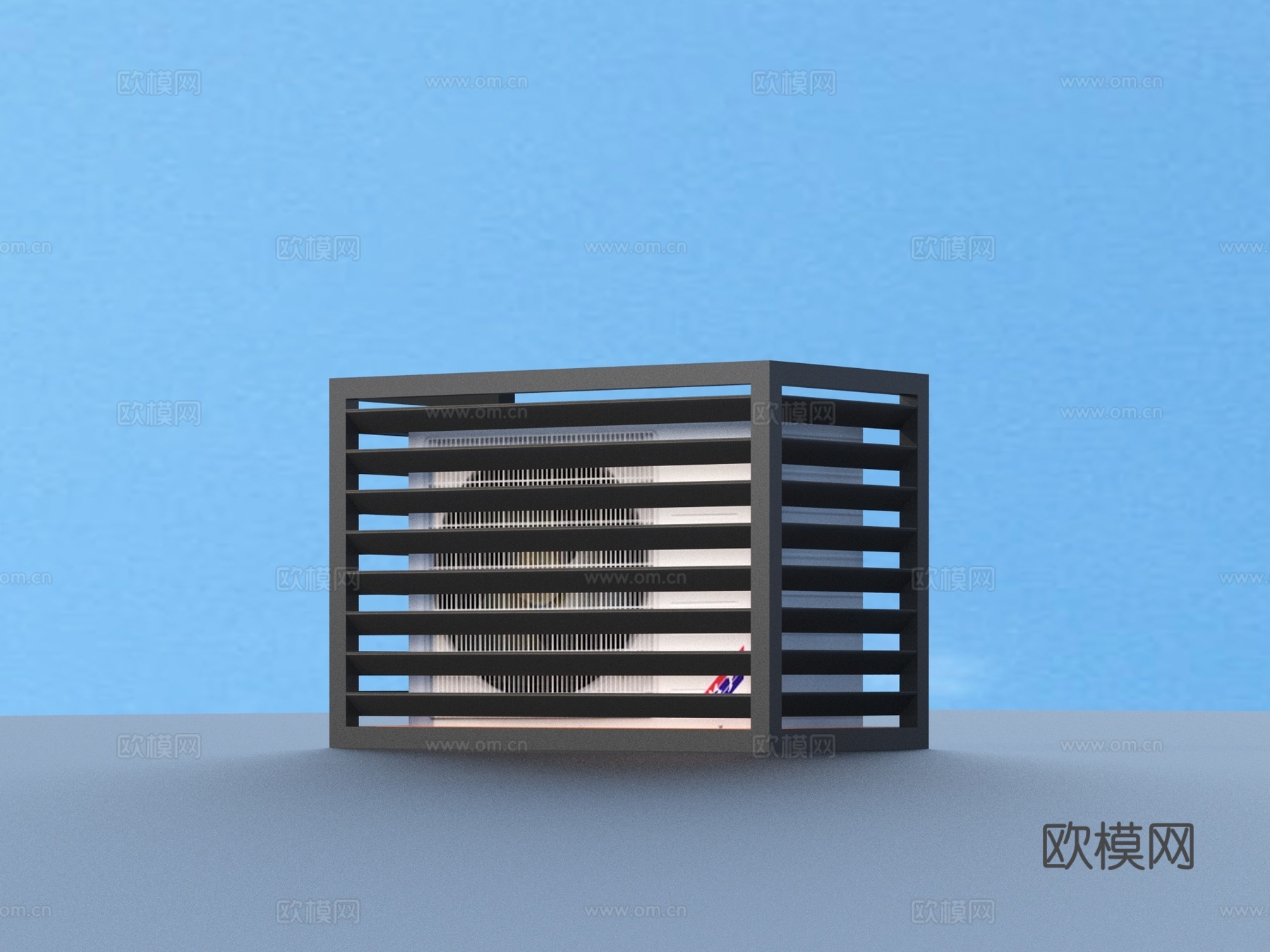 空调架 空调外机 格栅装饰3d模型
